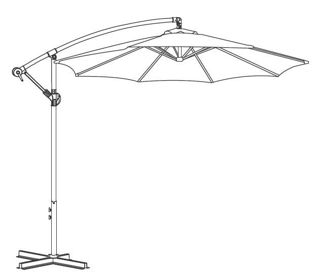 HOW TO 10 'OFFSET UMBRELLA تستخدم مظلة الأوفست الخاصة بك