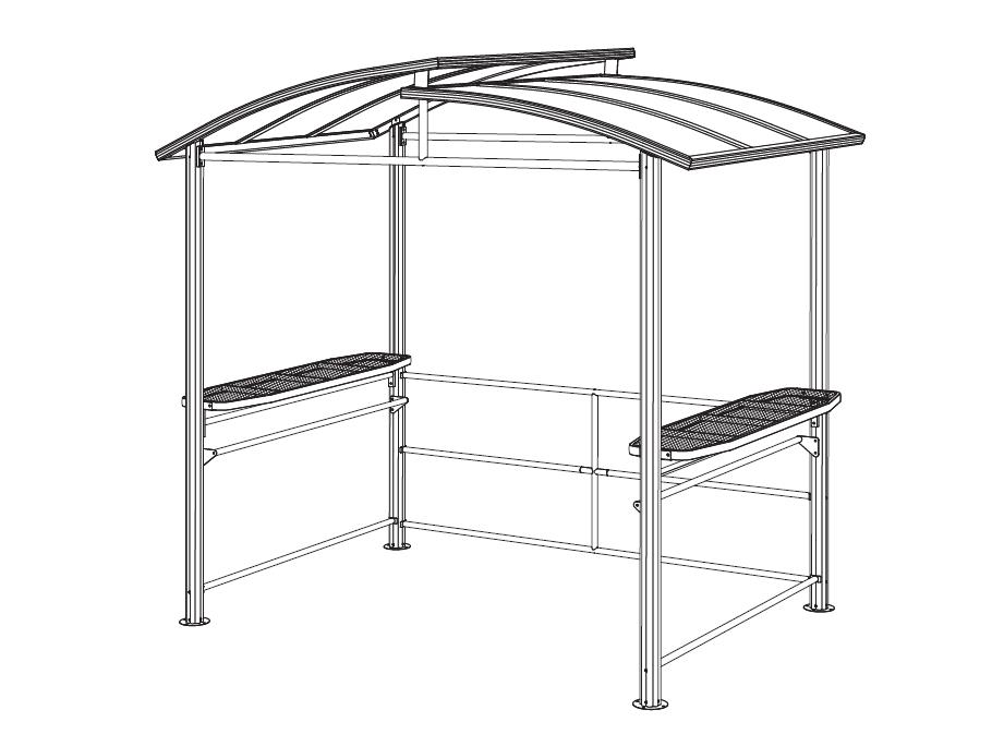 كيفية تثبيت BBQ gazebo 8 ft x 5 ft Hardtop Instructions