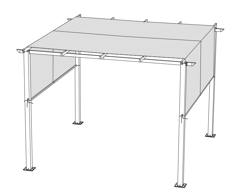 10'x10 'أدلة منتج العريشة المسطحة